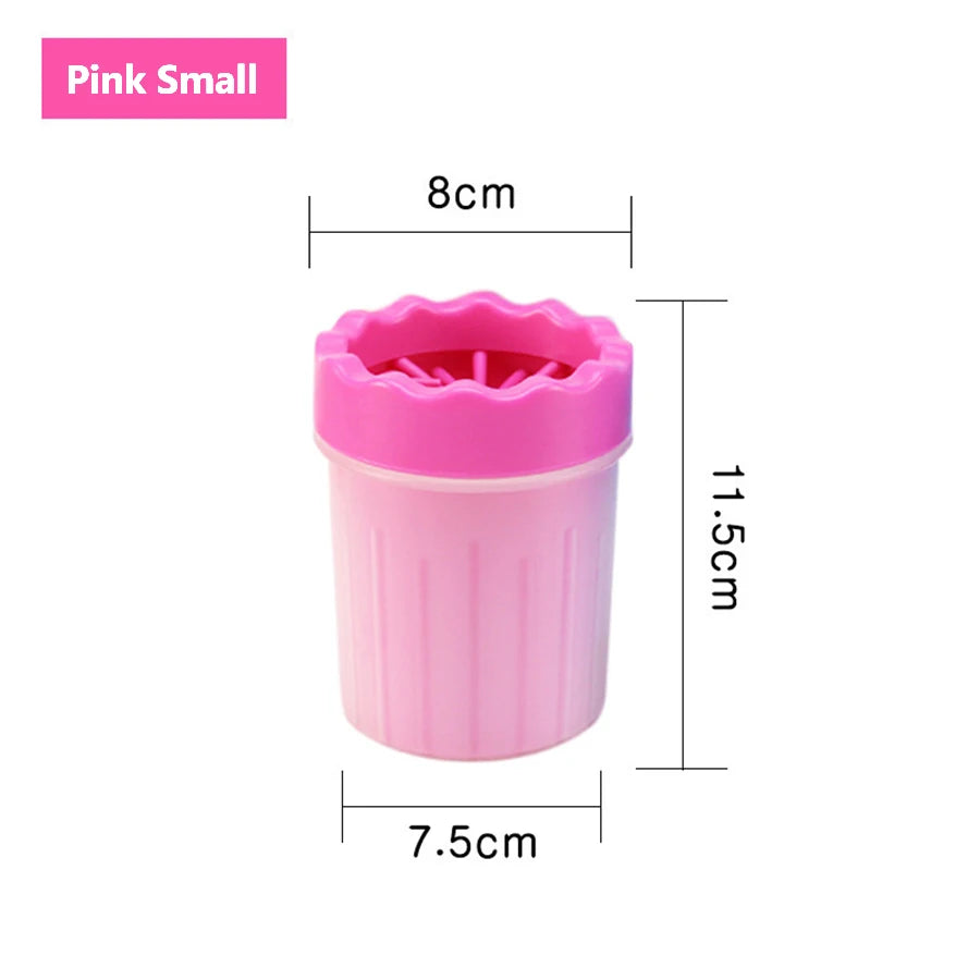Foot Wash Cup With Silicone Brush For Dogs And Cats