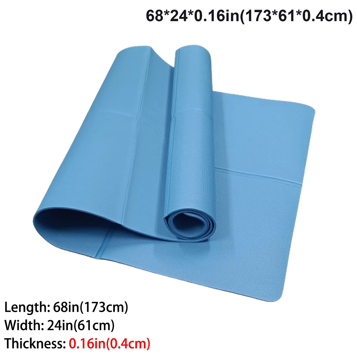 Foldable Eco Friendly Yoga Mat 4mm Travel Size For Yoga Pilates Floor Workouts