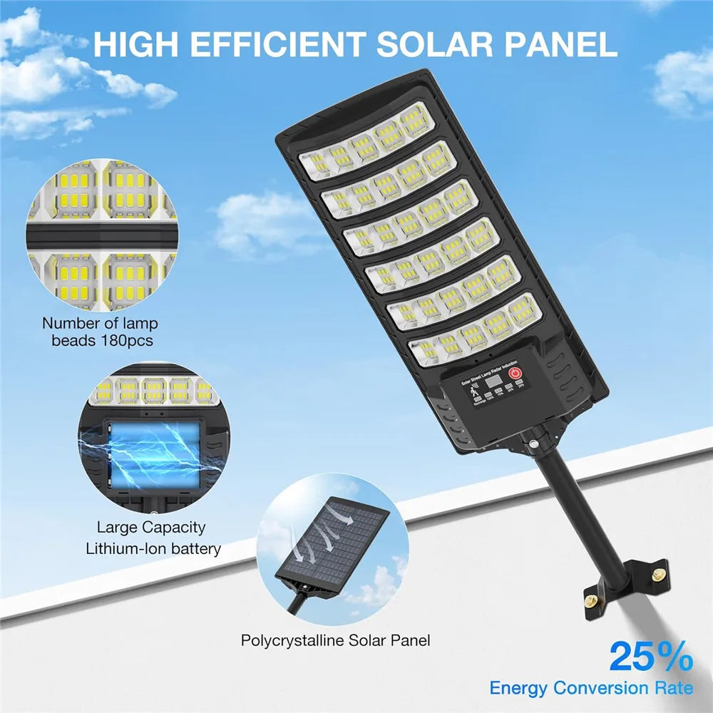 Light Up the Night™ Solar Street Light – Dusk-to-Dawn Remote Control