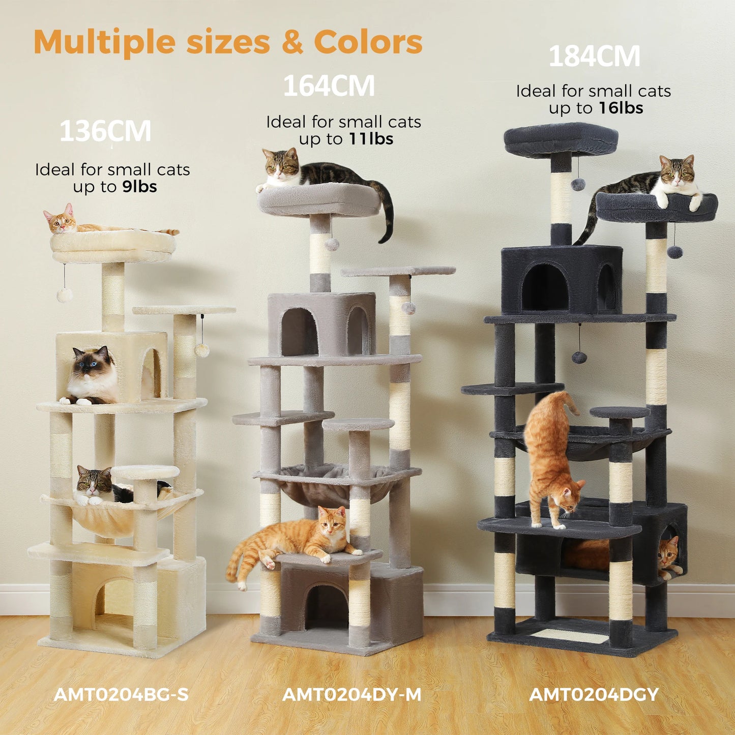 PAWZ Road Cat Tree Tower With Scratching Posts And Perches