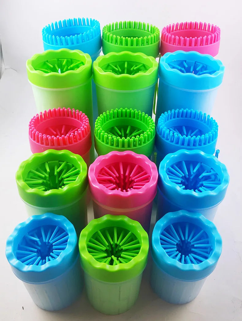 Foot Wash Cup With Silicone Brush For Dogs And Cats