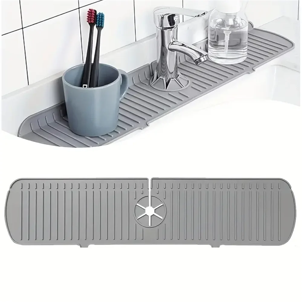 Silicone Faucet Water Catcher Mat For Home Cooks Kitchen Anti Slip Splash Guard