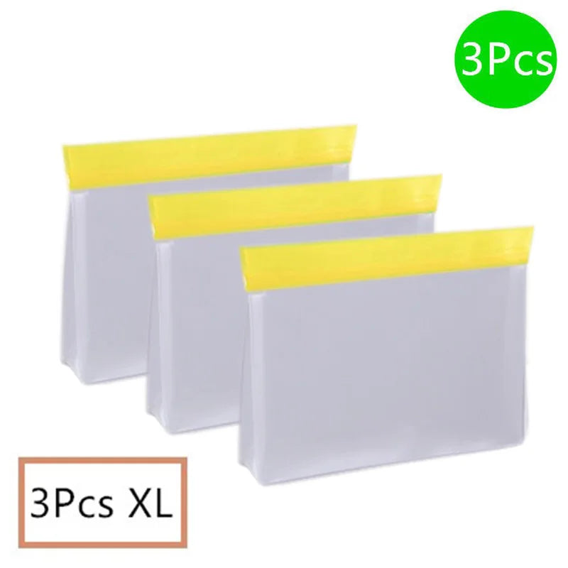 Reusable PEVA Food Storage Bag Leakproof Freezer Safe Stand Up For Fresh Produce