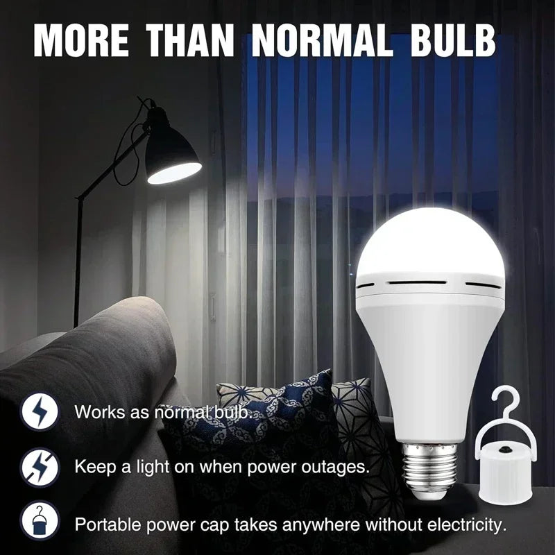 LED Rechargeable Light Bulb Emergency Portable Camping Lamp For Tent And Home