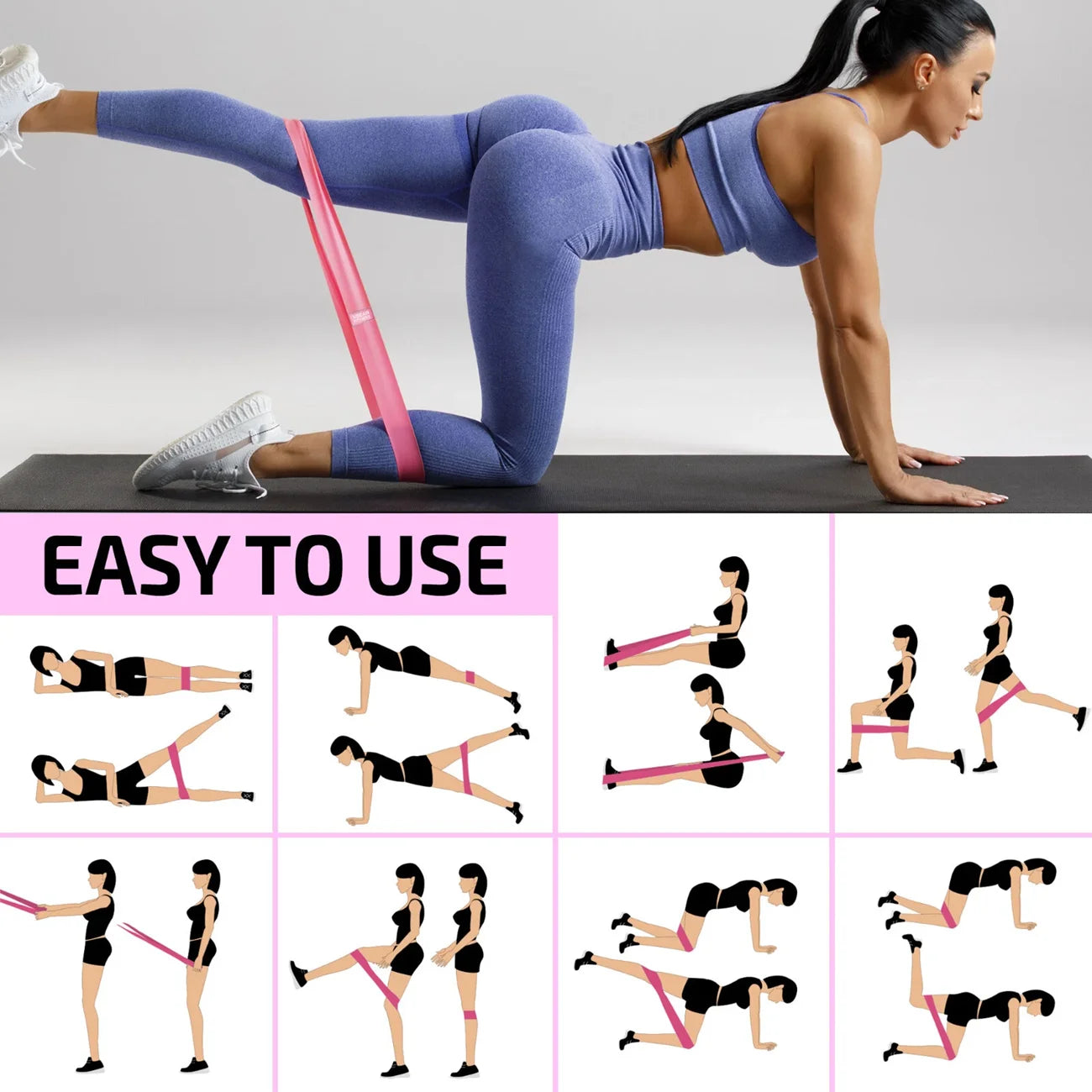Resistance Loop Bands Set Of 3 For Home Workouts And Glutes Training