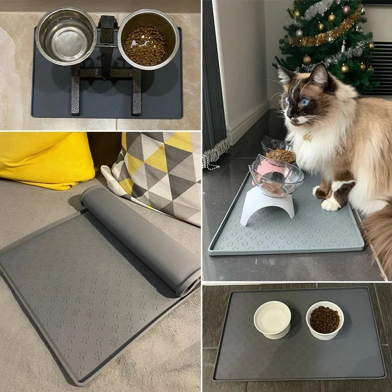 Pet Placemat For Cat And Dog Silicone Waterproof Feeding Mat