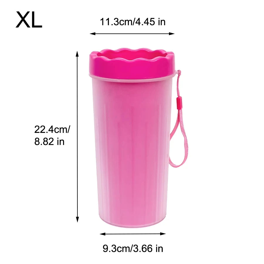Foot Wash Cup With Silicone Brush For Dogs And Cats