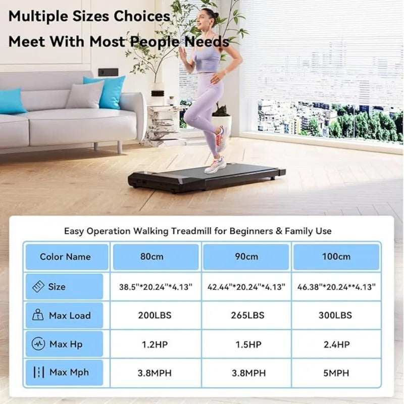Superun 2-in-1 Home Walking Pad Treadmill - 1.5 HP Compact Home Cardio