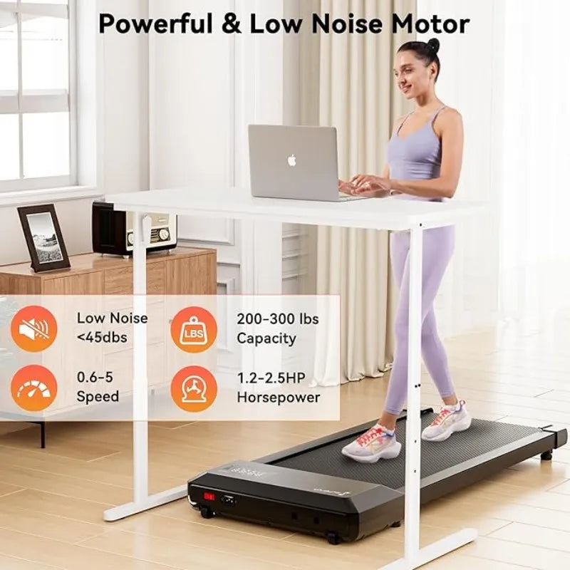 Superun 2-in-1 Home Walking Pad Treadmill - 1.5 HP Compact Home Cardio