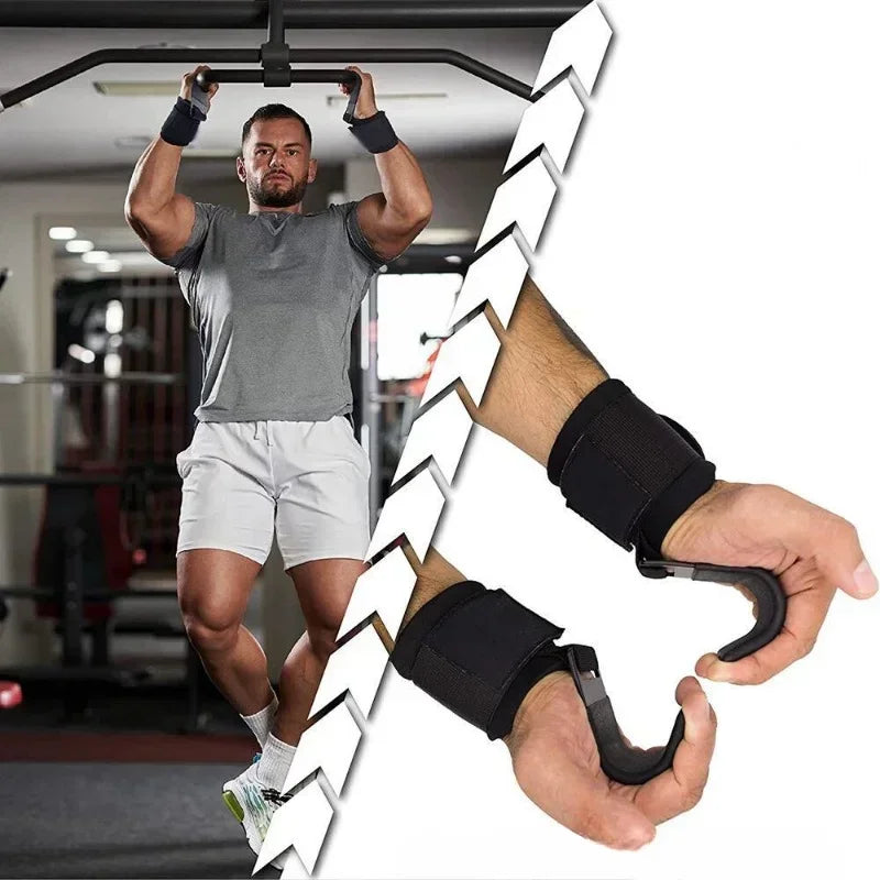 Non Slip Weight Lifting Hooks For Powerlifters Focus On Form Premium Pair