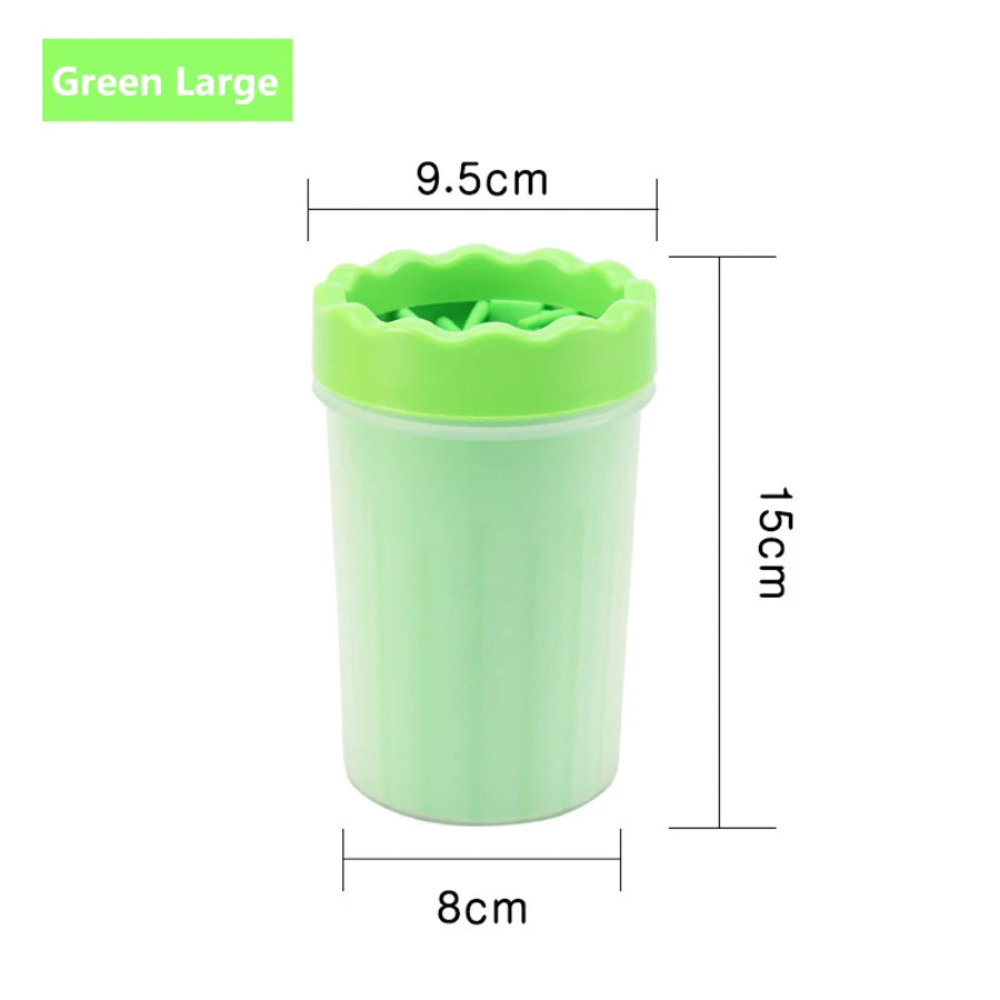 Foot Wash Cup With Silicone Brush For Dogs And Cats
