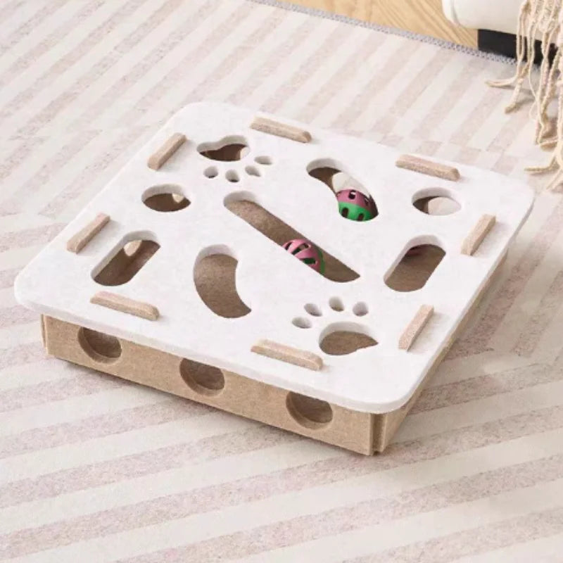 Interactive Cat Maze Puzzle Toy With Bell Balls For Cats