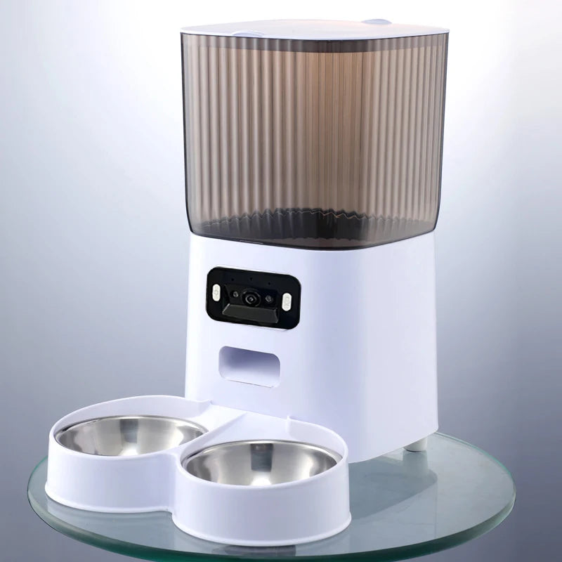 Repetsun Double Bowls Smart Cat Feeder With Video Camera