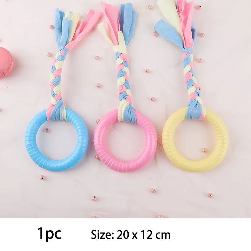 FEEUNM TPR Knot Chew Toys For Small Dogs Bite Resistant