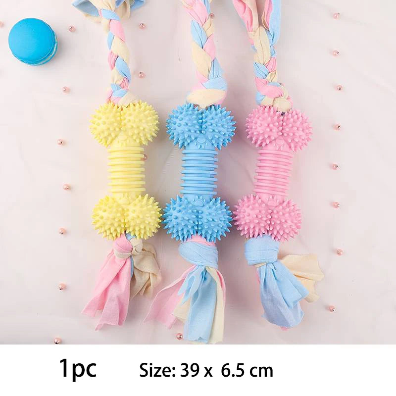 FEEUNM TPR Knot Chew Toys For Small Dogs Bite Resistant